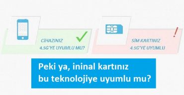 4.5 G sim kart değişikliği ininal kart 3D Secure SMS işlemleri