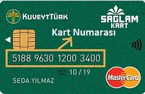 Kuveyt Türk hesap numarası kartın neresinde