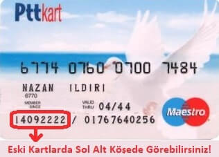 Ptt kart hesap numarası