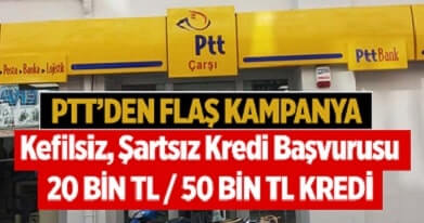 ptt kredi başvurusu şartları ve detayları