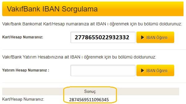 Vakıfbank hesap numarası öğrenme